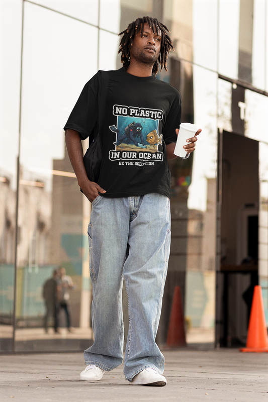 No Plastic Unisex Oversized Classic T-Shirt